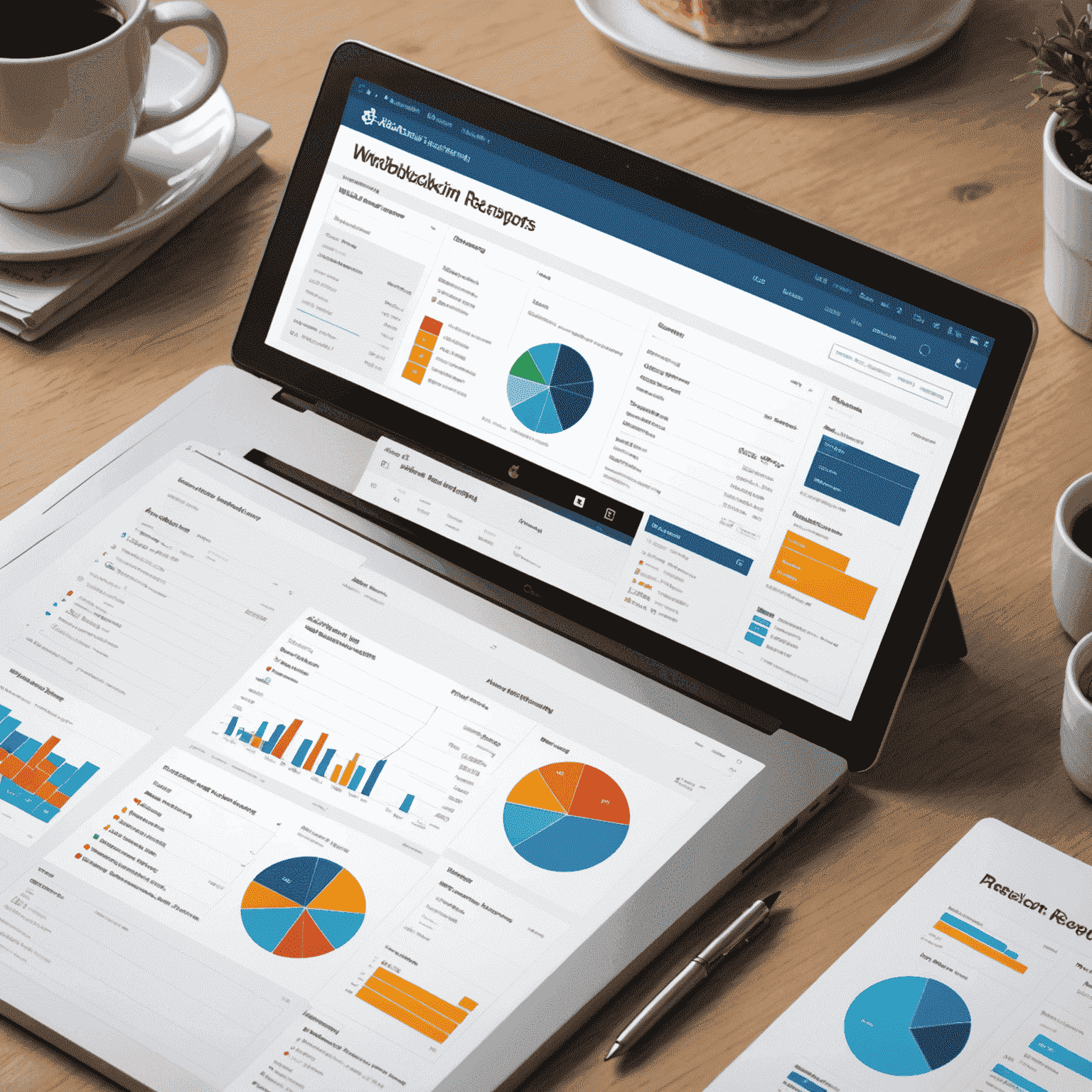 Interfaz de usuario mostrando la integración de reportes con otras funcionalidades de Wutbooking PMS